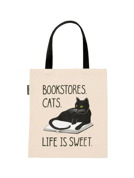 Bookstores. Cats. Life is Sweet. Tote Bag front cover by Out of Print, ISBN: 0593276736