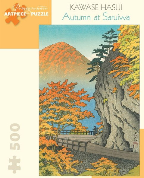 Autumn at Saruiwa 500 Piece Puzzle front cover by Hasui, Kawase, ISBN: 0764974246