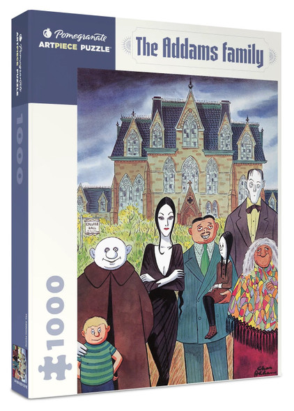 The Addams Family 1000 Piece Puzzle front cover, ISBN: 1087506131