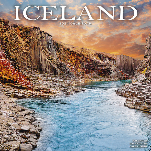Iceland 2024 Wall Calendar front cover, ISBN: 1804601756