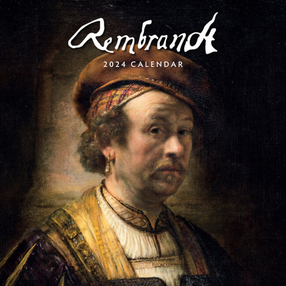 Rembrandt 2024 Wall Calendar front cover, ISBN: 1804421936