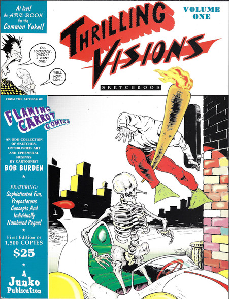 Thrilling Visions Sketchbook Volume 1 front cover by Bob Burden