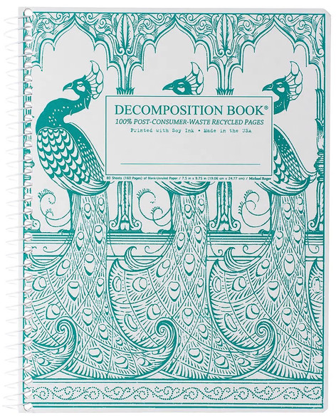 Peacocks Coilbound Blank Decompositon Book front cover, ISBN: 1401516300