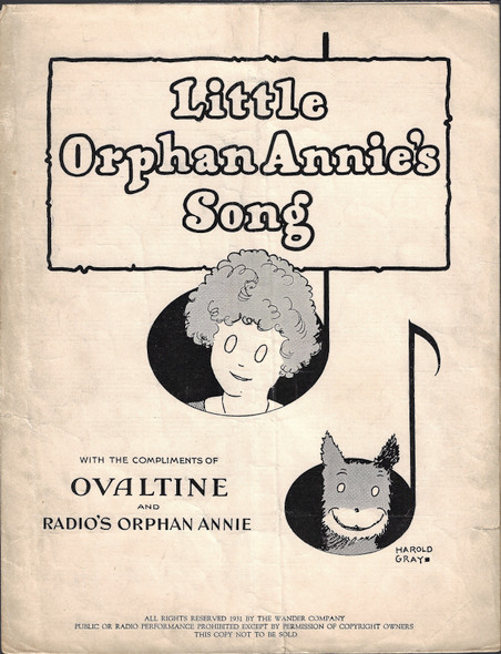 Little Orphan Annie's Song (With the Compliments of Ovaltine and Radio's Orphan Annie) front cover