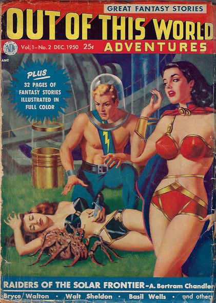 Out of This World Adventures Vol. 1 No. 2 December 1950 front cover by Donald A. Wollheim
