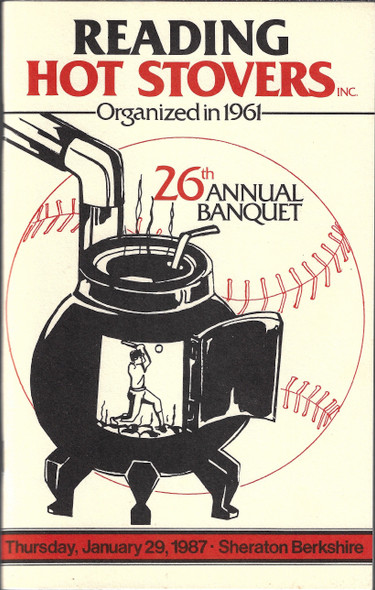 Reading Hot Stovers 26th Annual Banquet Program: Thursday January 29, 1987, Sheraton Berkshire front cover