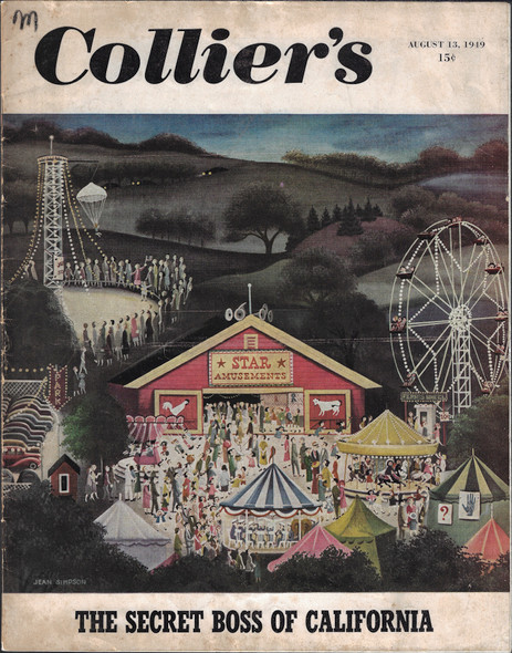 Collier's Magazine August 13 1949 (Vol. 124 No. 7) front cover by Louis Ruppel