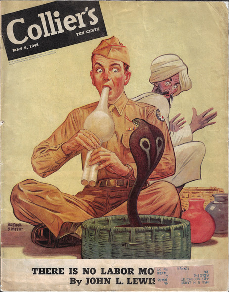 Collier's Magazine May 5 1945 (Vol. 115 No. 18) front cover by Henry La Cossitt
