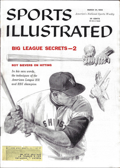 Sports Illustrated May 19, 1958 "Baseball Big League Secrets Part 5" front cover by Henry R. Luce