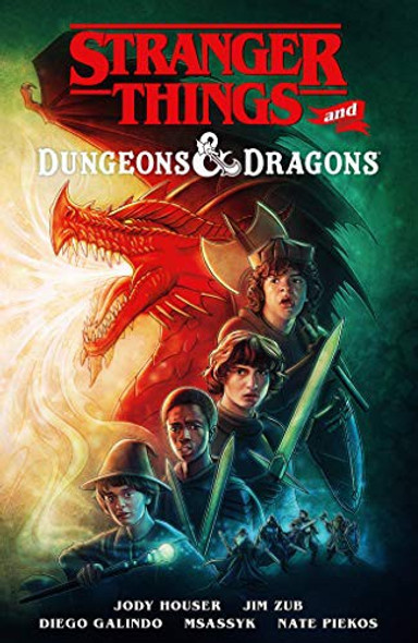 Stranger Things and Dungeons & Dragons (Graphic Novel) front cover by Jody Houser,Jim Zub, ISBN: 1506721079