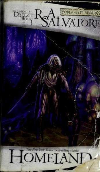 Homeland 1 Legend of Drizzt front cover by R. A. Salvatore, ISBN: 0786939532