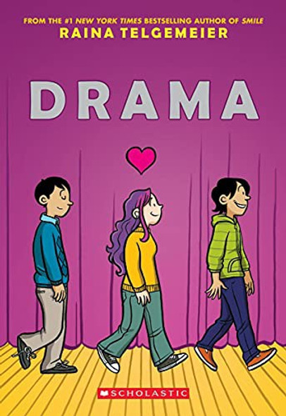 Drama: A Graphic Novel front cover by Raina Telgemeier, ISBN: 1338801899