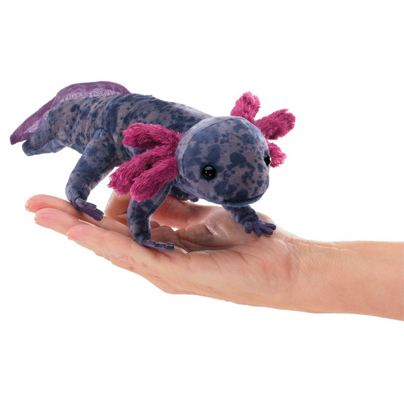 Black Axolotl Finger Puppet front cover