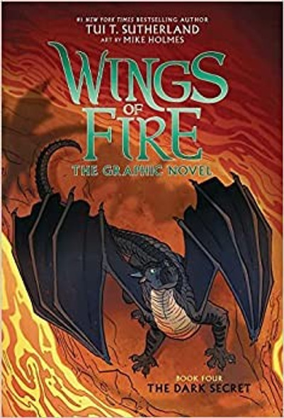 The Dark Secret 4 Wings of Fire Graphic Novel front cover by Tui T. Sutherland, ISBN: 1338344218