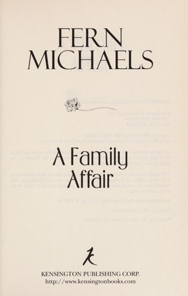 A Family Affair front cover by Fern Michaels, ISBN: 0758284942
