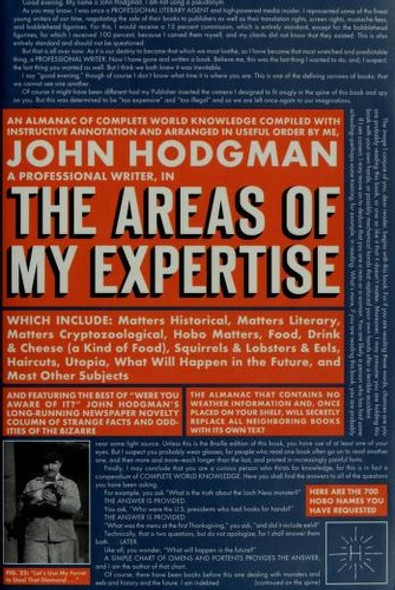 The Areas of My Expertise front cover by John Hodgman, ISBN: 0525949089