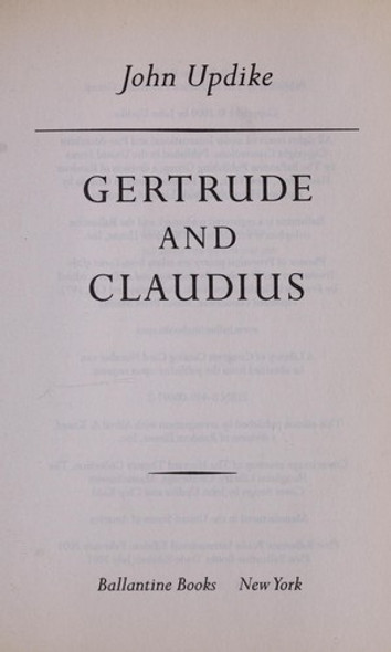 Gertrude and Claudius front cover by John Updike, ISBN: 0449006972