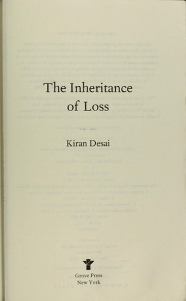 The Inheritance of Loss front cover by Kiran Desai, ISBN: 0802142818