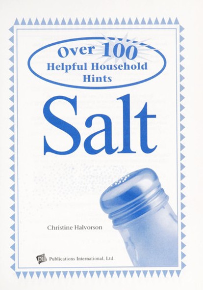 Salt front cover by Christine Halvorson, ISBN: 1412712130