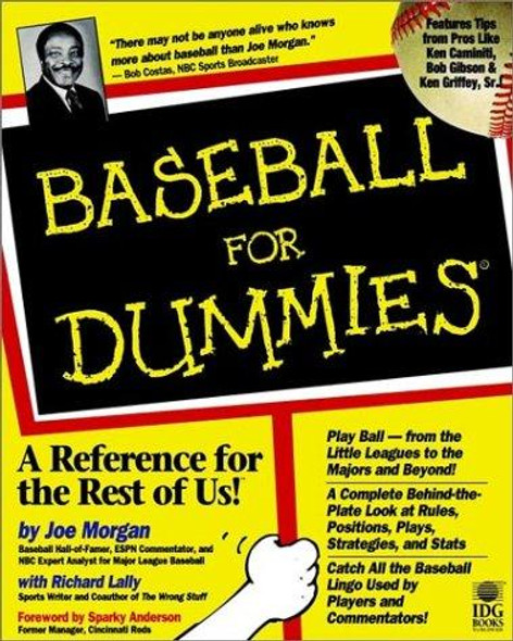 Baseball For Dummies front cover by Joe Morgan, Richard Lally, ISBN: 0764550853