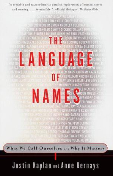 The Language of Names: What We Call Ourselves and Why It Matters front cover by Justin Kaplan, Anne Bernays, ISBN: 0684838672