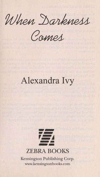 When Darkness Comes (Guardians of Eternity) front cover by Alexandra Ivy, ISBN: 1420131176
