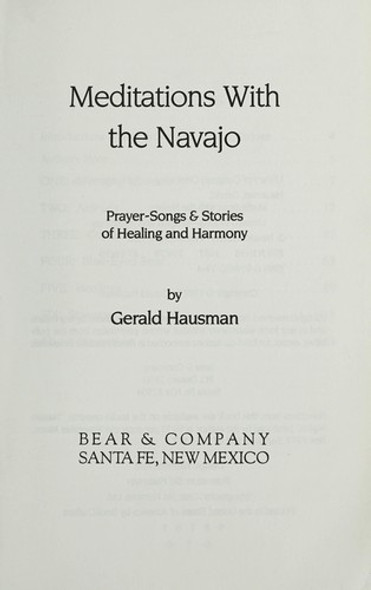Meditations With the Navajo: Prayer-Songs and Stories of Healing and Harmony front cover by Gerald Hausman, ISBN: 0939680394