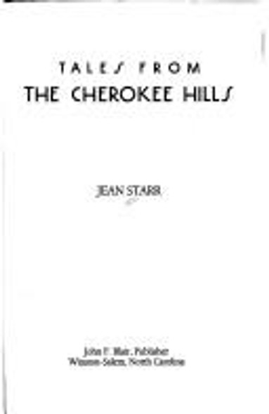 Tales from the Cherokee Hills front cover by Jean Starr, ISBN: 0895870622