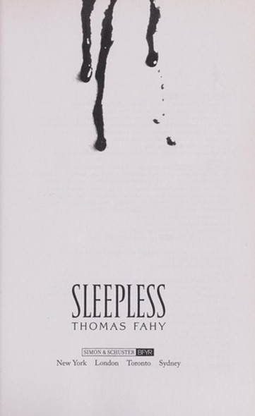 Sleepless front cover by Thomas Fahy, ISBN: 1416959017