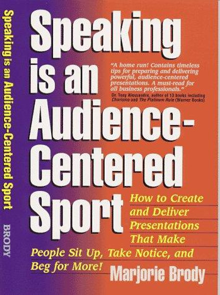 Speaking Is An Audience-Centered Sport front cover by Miryam S. Roddy,Alfaro Aren, ISBN: 0965482723