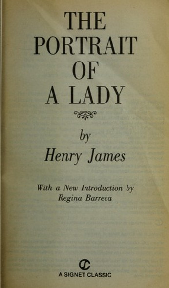 The Portrait of a Lady front cover by Henry James, ISBN: 0451191307