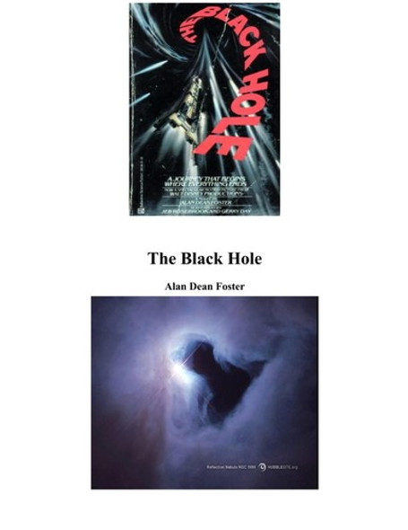THE BLACK HOLE front cover by Alan Dean Foster, ISBN: 0345290534