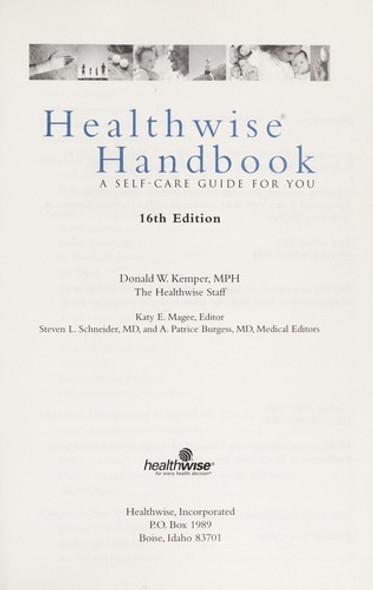 Healthwise Handbook (A Useful Guide to Family Wellness) front cover by MPH Donald W. Kemper, ISBN: 1932921192