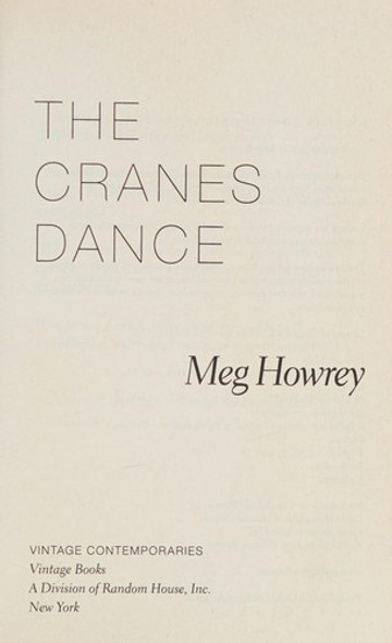 The Cranes Dance front cover by Meg Howrey, ISBN: 0307949826
