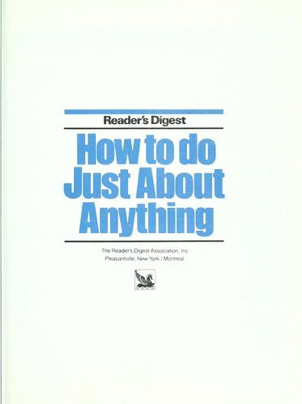 How to Do Just About Anything (How It Works) front cover by Reader's Digest Editors, ISBN: 0895772183