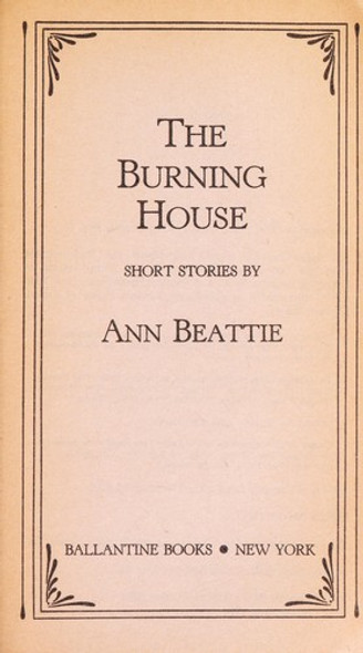 The Burning House front cover by Ann Bettie, ISBN: 0345351827