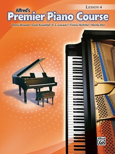 Premier Piano Course Lesson Book, Bk 4 (Premier Piano Course, Bk 4) front cover by Dennis Alexander,Gayle Kowalchyk,E. L. Lancaster,Victoria McArthur,Martha Mier, ISBN: 0739049836