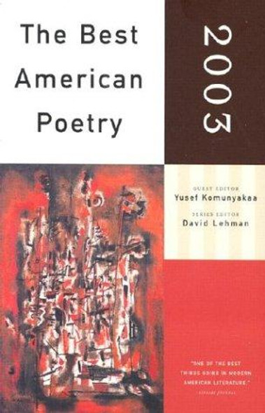 The Best American Poetry 2003 front cover by Best American, Yusef Komunyakaa, ISBN: 0743203887