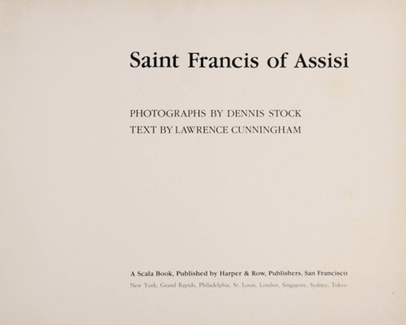 Saint Francis of Assisi front cover by Lawrence S. Cunningham, ISBN: 0060616571