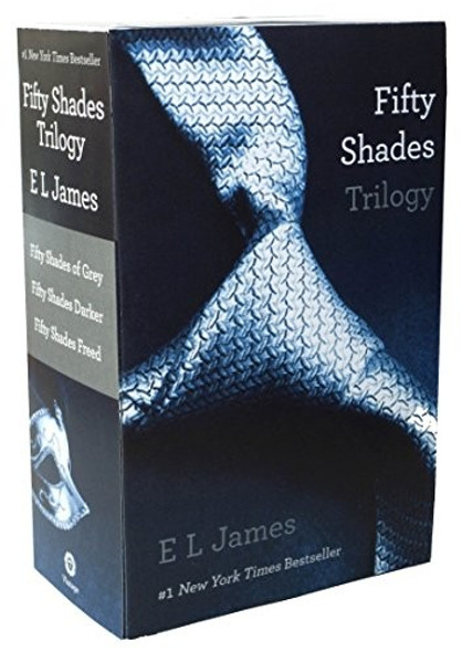 Fifty Shades Trilogy: Fifty Shades of Grey, Fifty Shades Darker, Fifty Shades Freed 3-Volume Boxed Set front cover by E.L. James, ISBN: 034580404X