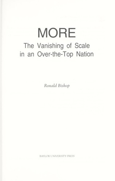 More: The Vanishing of Scale in an Over-the-Top Nation front cover by Ronald Bishop, ISBN: 1602582580
