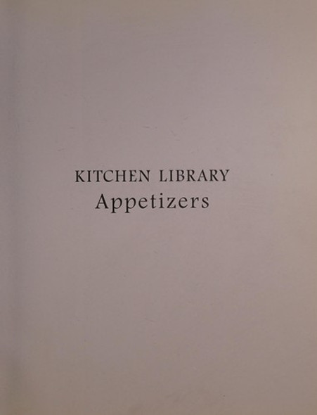 Appetizers (Kitchen Library) front cover by Jane Price, ISBN: 1741961629