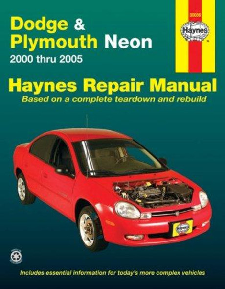Dodge & Plymouth Neon (00-05) Haynes Repair Manual front cover by Larry Warren, John H. Haynes, ISBN: 1563925966