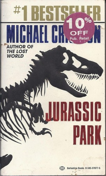 Jurassic Park front cover by Michael Crichton, ISBN: 0345370775