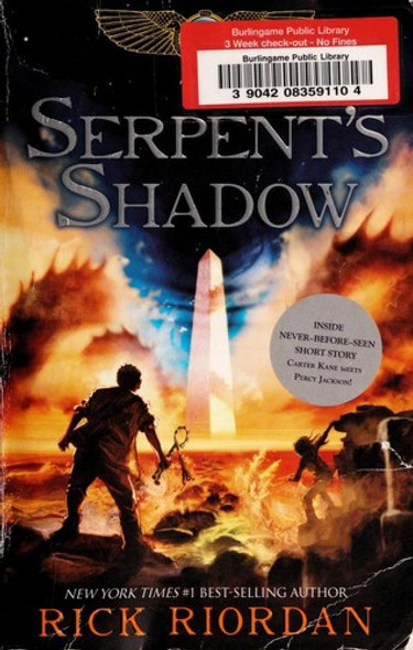 The Serpent's Shadow 3 Kane Chronicles front cover by Riordan, Rick, ISBN: 1423142020