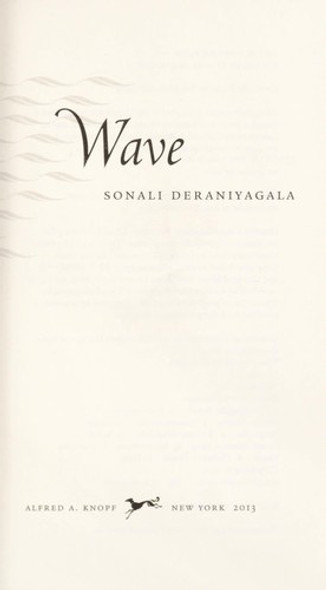 Wave front cover by Sonali Deraniyagala, ISBN: 0345804317