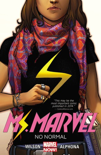 No Normal 1 Ms. Marvel front cover by G. Willow Wilson, Adrian Alphona, ISBN: 078519021X