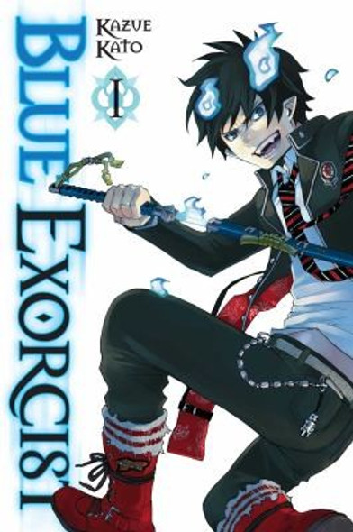 Blue Exorcist 1 front cover by Kazue Kato, ISBN: 1421540320