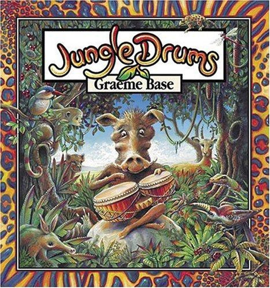 Jungle Drums front cover by Graeme Base, ISBN: 0810950448