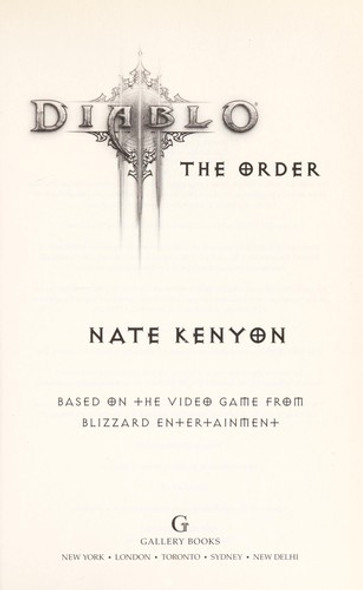 Diablo III: The Order front cover by Nate Kenyon, ISBN: 141655078X